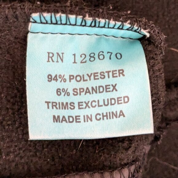 COWGIRL HARDWARE, Black Western Slim Fit Jacket; Bling Cross; Teal Trim; Size L - Picture 5 of 6